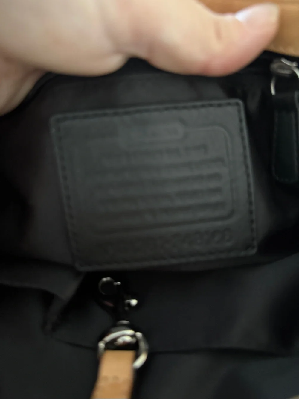 COACH Peyton Black Embossed Patent Leather Tote Bag